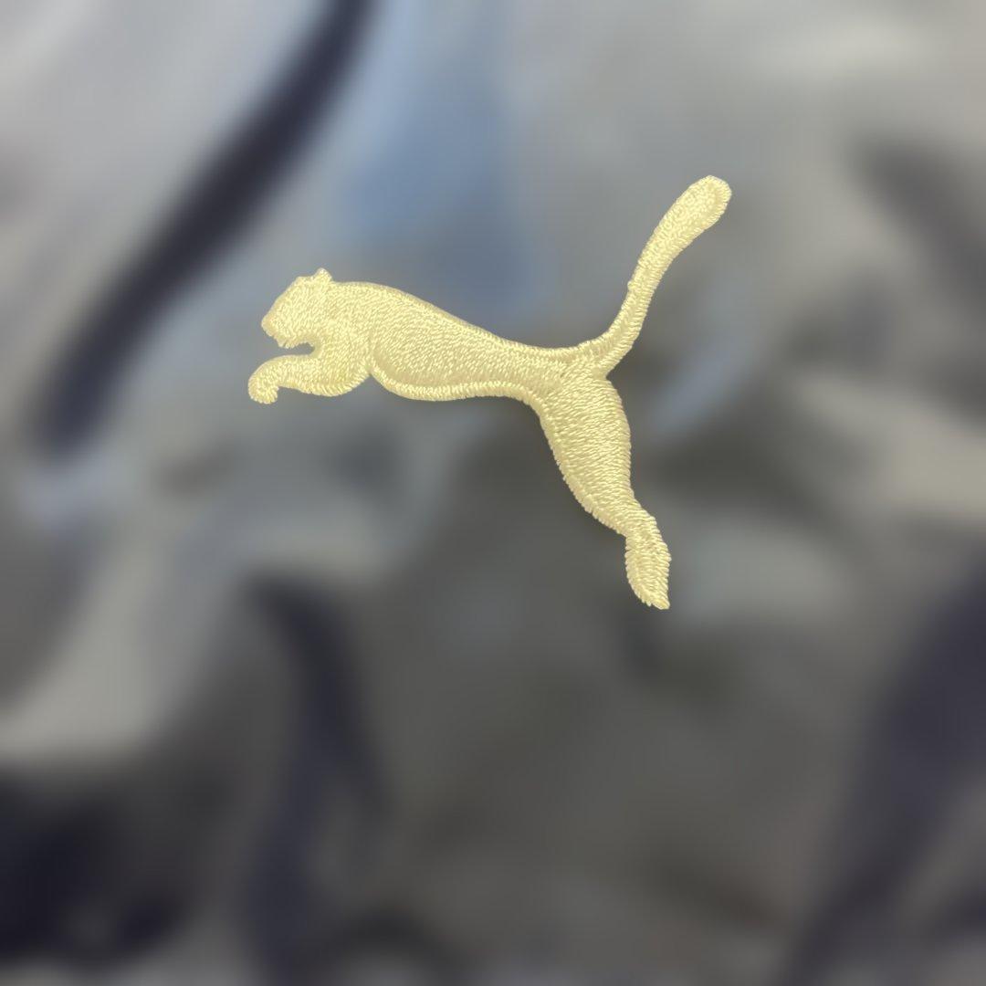 【極暖】PUMA プーマ ダウンコート ベンチコート XL相当 刺繍ロゴ 紺