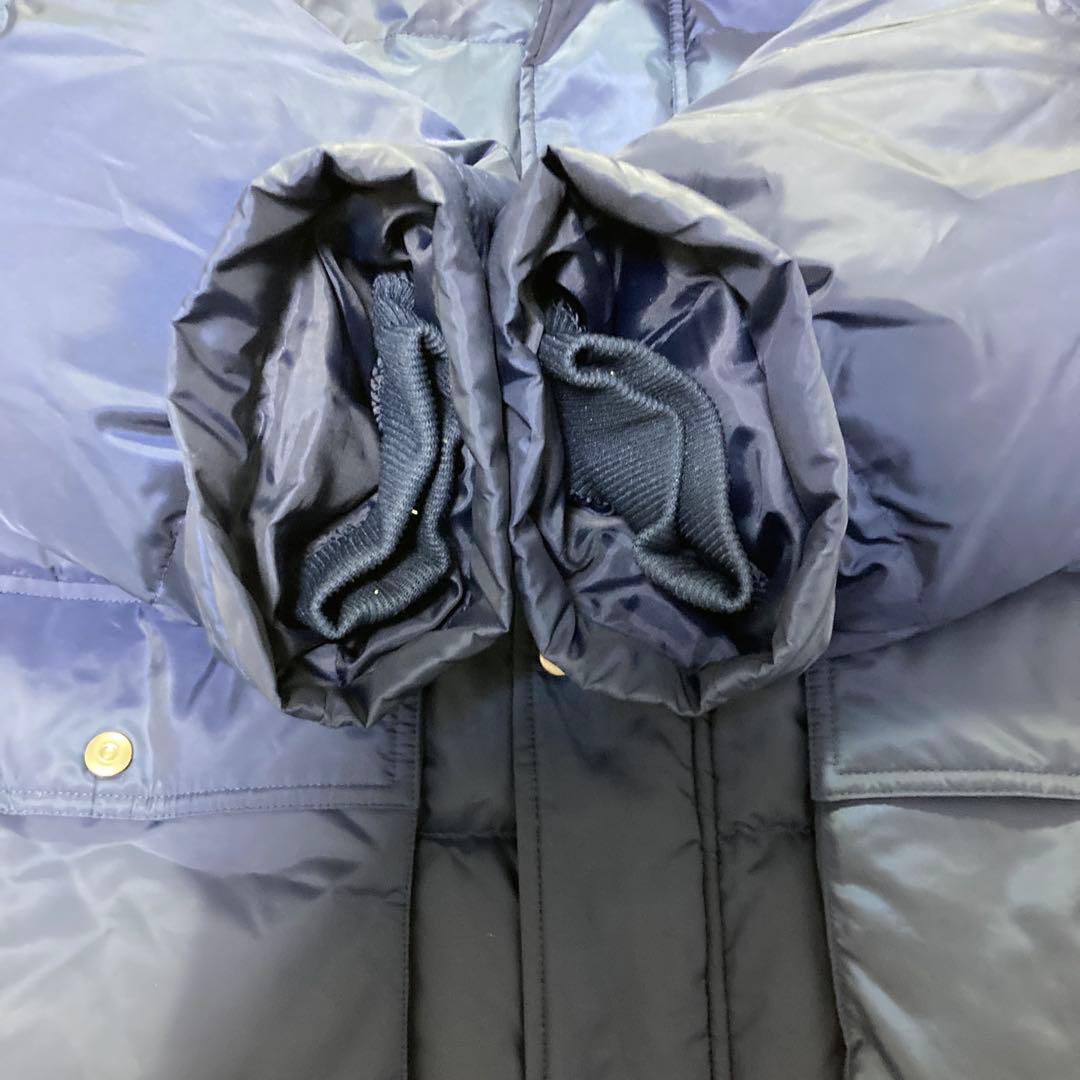 【極暖】PUMA プーマ ダウンコート ベンチコート XL相当 刺繍ロゴ 紺