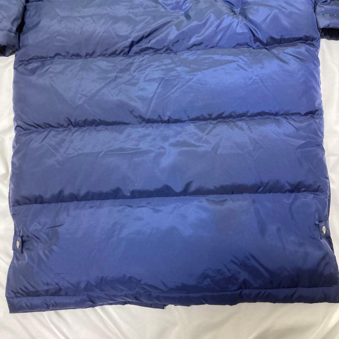 【極暖】PUMA プーマ ダウンコート ベンチコート XL相当 刺繍ロゴ 紺