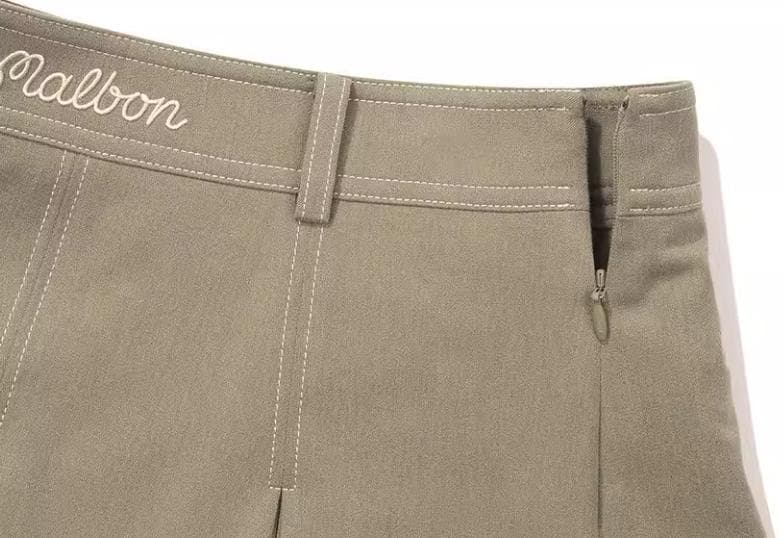 Malbon プリーツスカート レディース 白 Lサイズ インナーパンツ付き ⛳