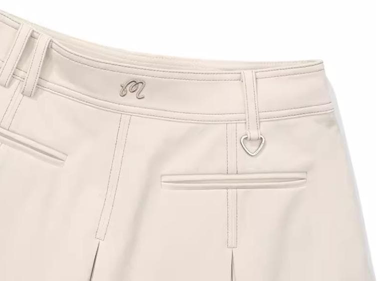 Malbon プリーツスカート レディース 白 Lサイズ インナーパンツ付き ⛳