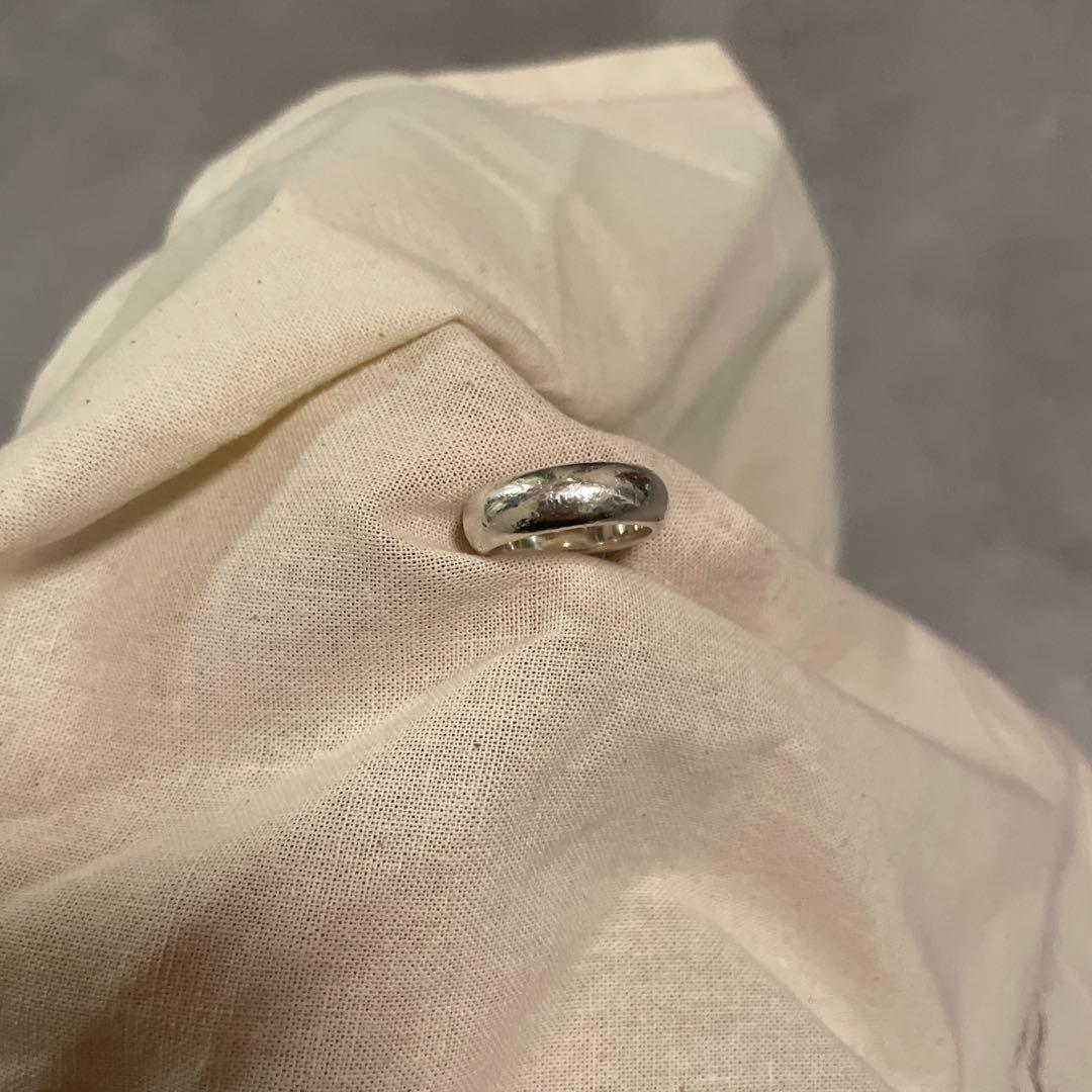 GUCCI 丸甲リング ロゴリング 刻印リング シルバー925 10号