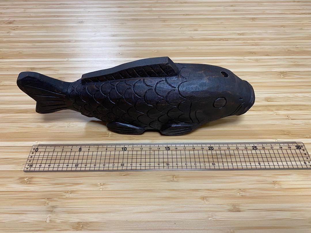 レトロ　囲炉裏で鍋を吊るす魚　キャンプ仕様