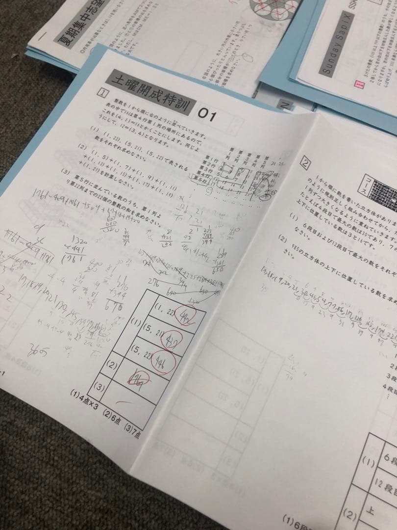 開成対策　サピックス　6年 2025年受験　日特/冬期/正月他　中古