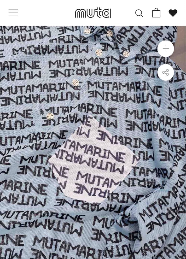 muta MARINE ムータマリン ダイアゴナル　ジャガードポロシャツ 総柄