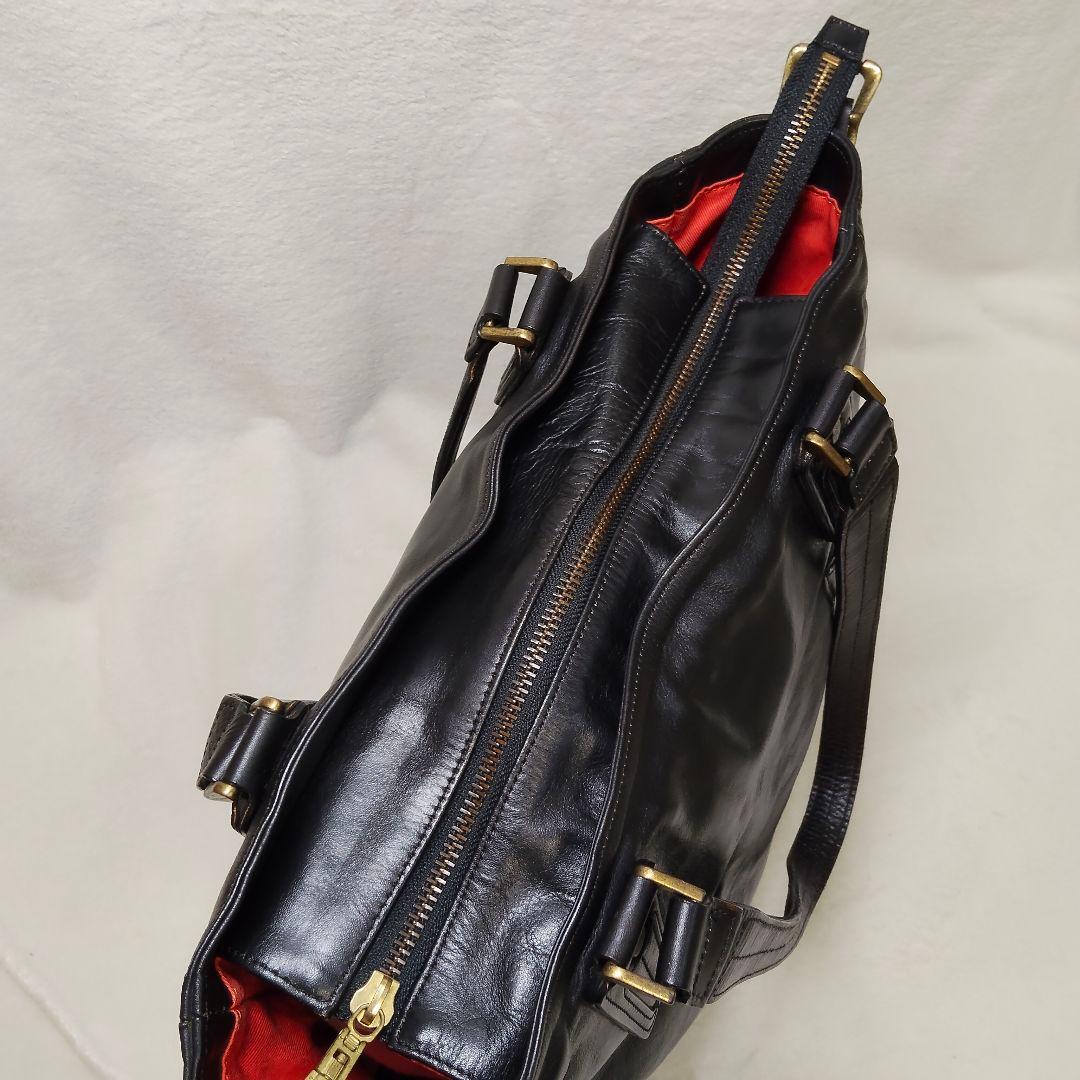 マスターピース 2way トートバッグ カウレザー ブラック A4収納可