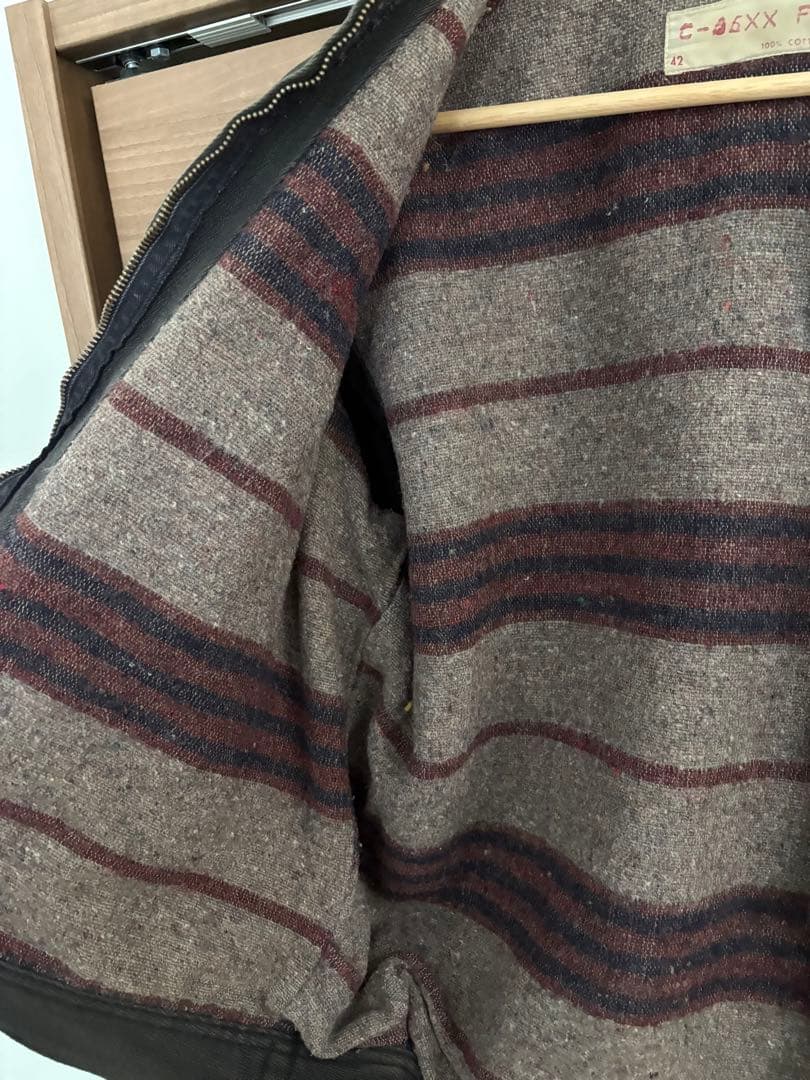 50s 60s ウィップコード ジャケット チェーンステッチ すみ黒 ワーク