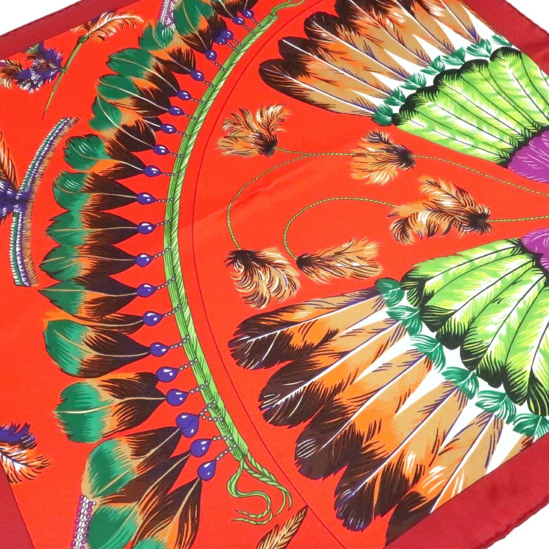 【正規】HERMESカレ70 BRAZILブラジル レッド✖マルチカラー シルク