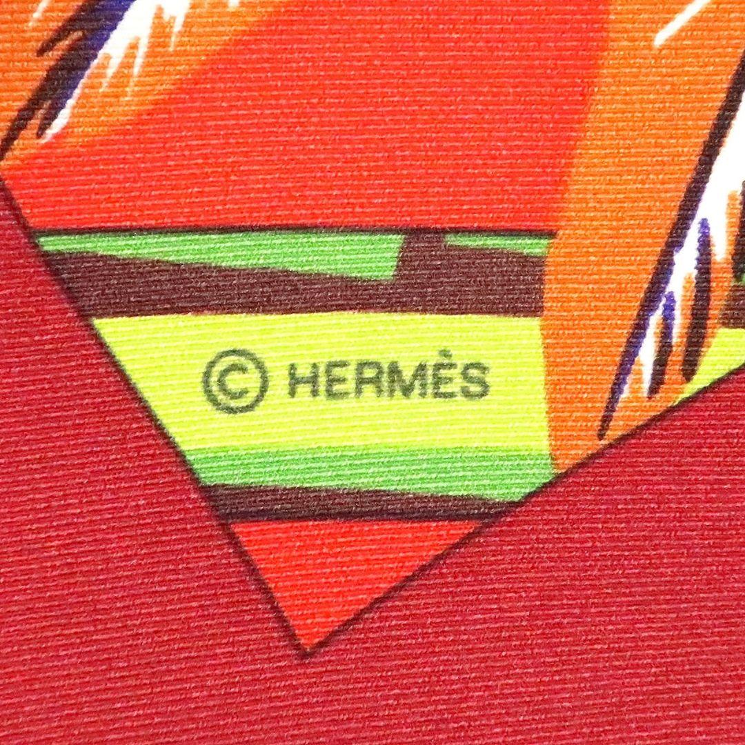 【正規】HERMESカレ70 BRAZILブラジル レッド✖マルチカラー シルク