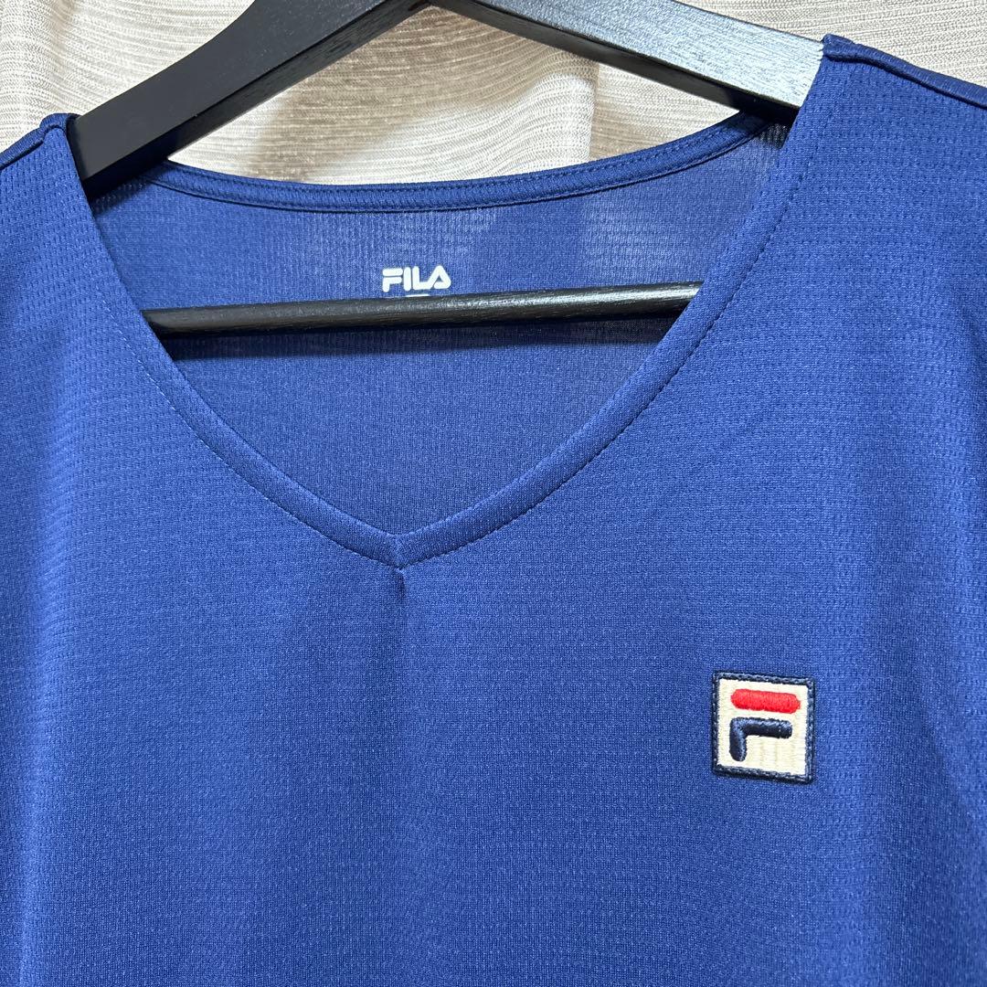 美品★フィラ　テニス　ワンピース　レース　ネイビー　サイズL