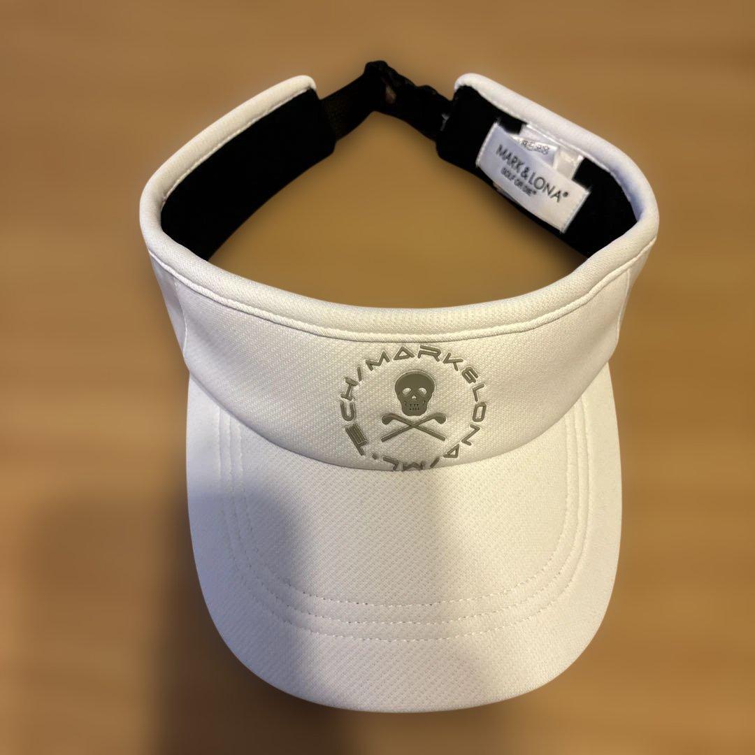 未使用☆マークアンドロナ☆サンバイザー☆速乾☆ユニセックス☆GOLF☆レア☆白