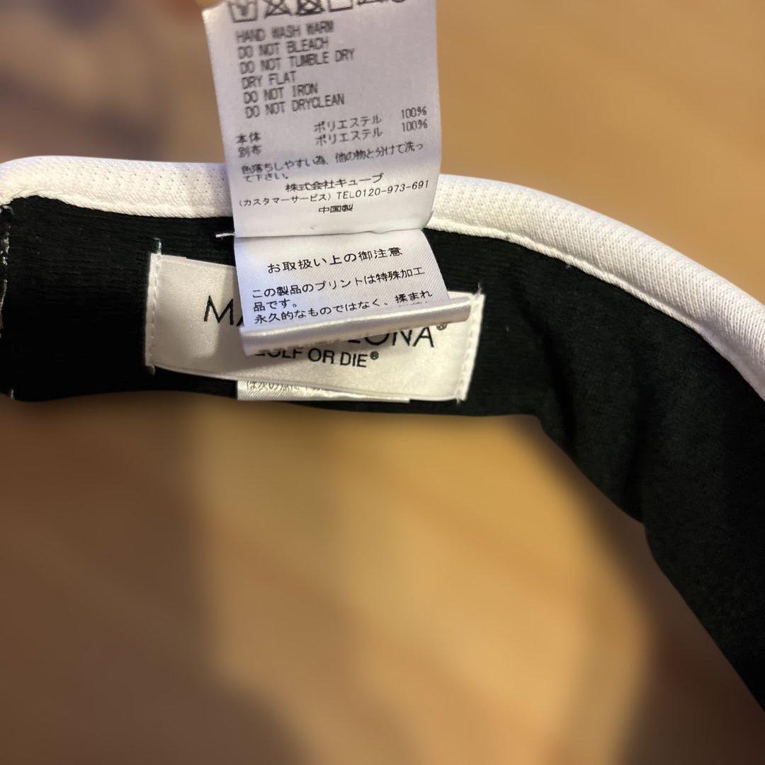 未使用☆マークアンドロナ☆サンバイザー☆速乾☆ユニセックス☆GOLF☆レア☆白