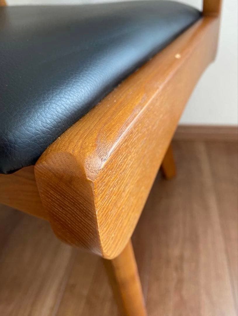 【訳あり品】ダイニングチェア 完成品 北欧 リビングチェア 回転式 ②