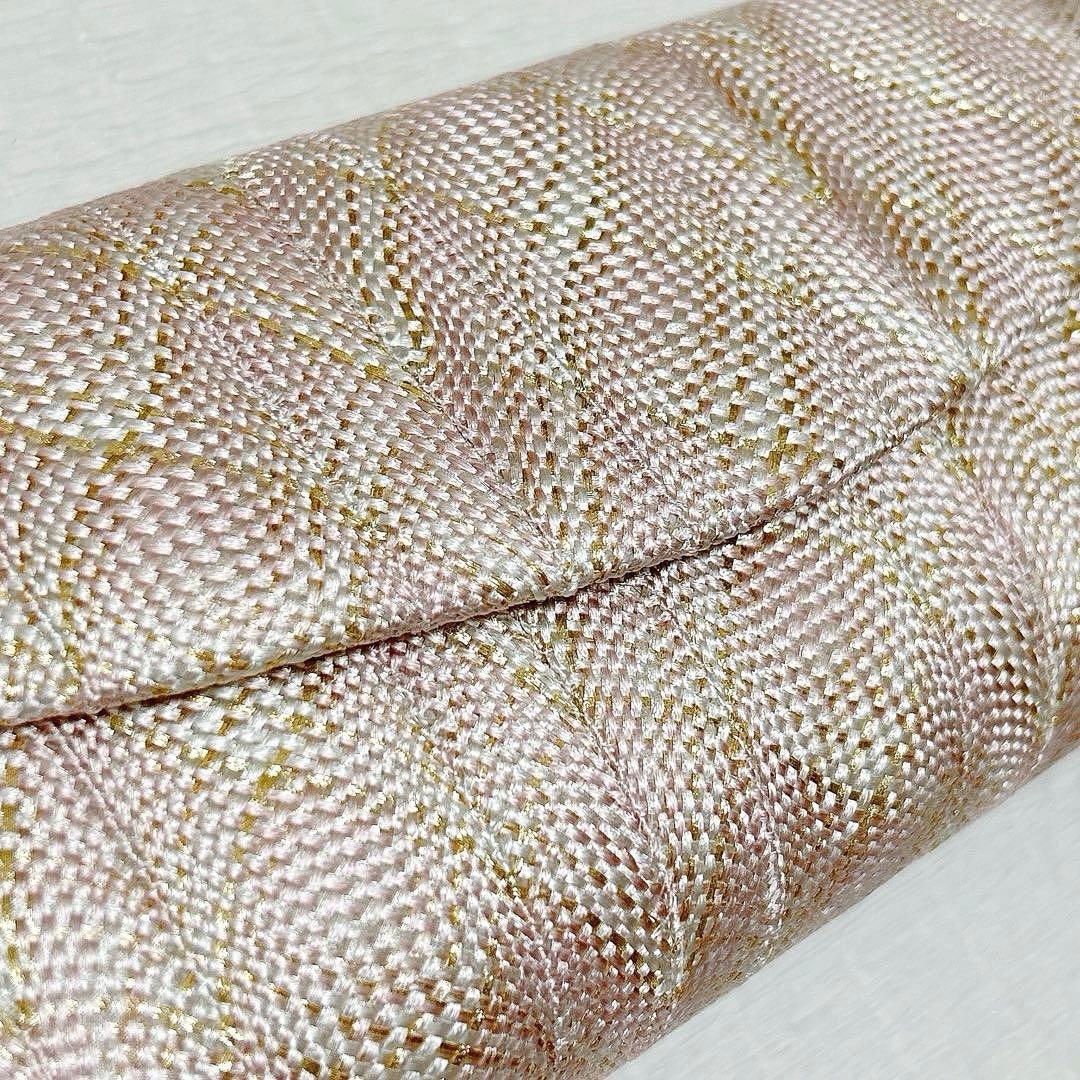 白梅謹製　和装バッグ　クラッチバッグ　フォーマル　組紐　絹　金糸　ピンク　未使用