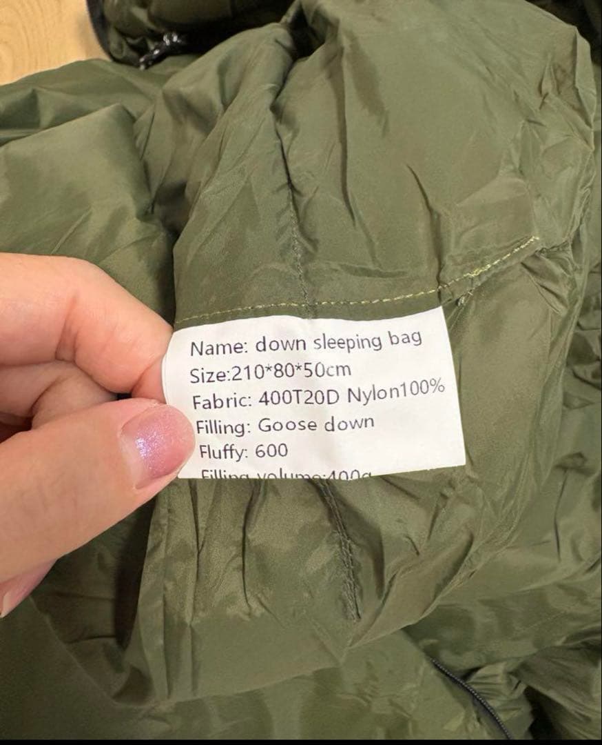 キャンプグリーブ 【国内ブランド】 ダウンシュラフ秋冬春用寝袋ダウン充填400g