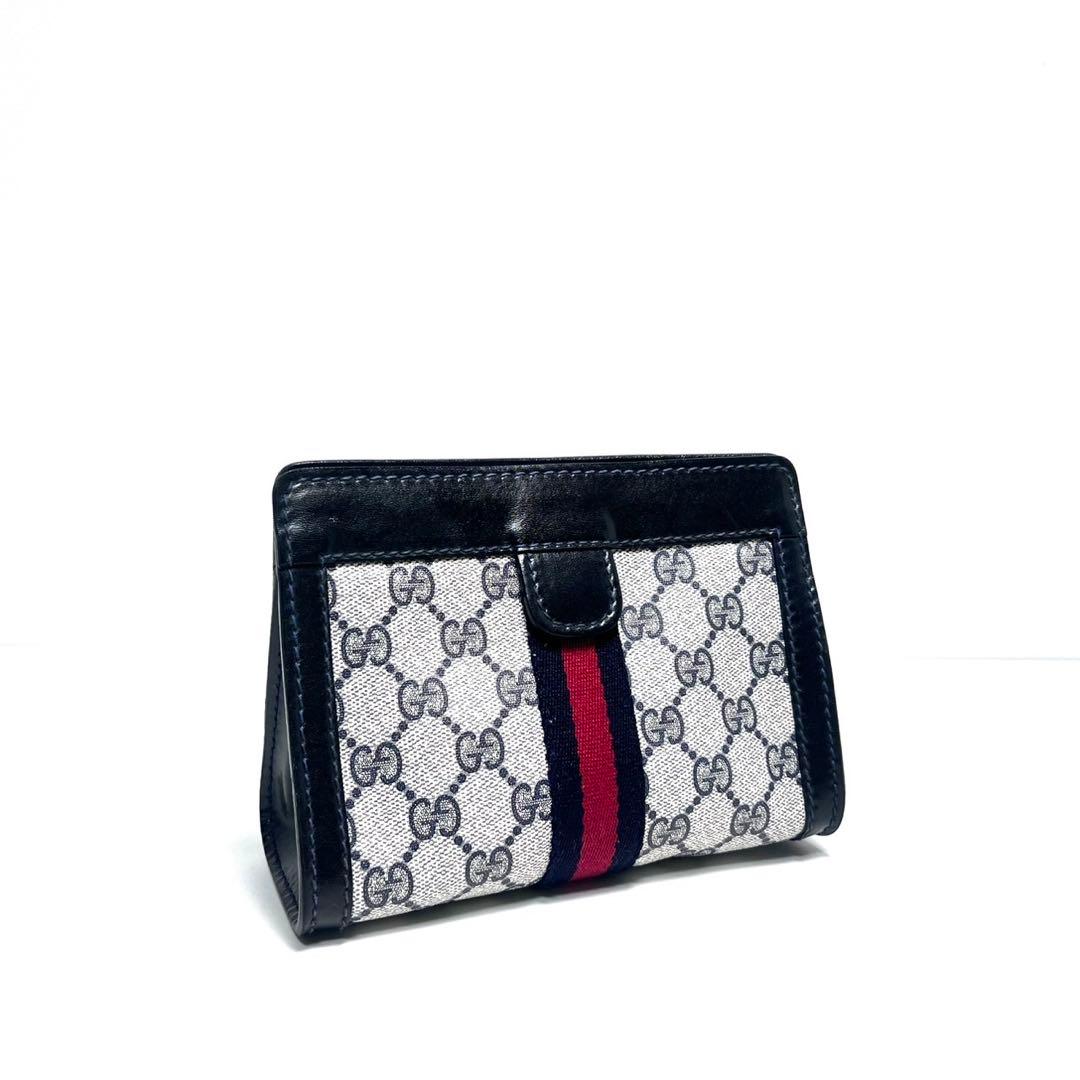 【美品】OLD GUCCI グッチ italy製/シェリーライン/クラッチバッグ