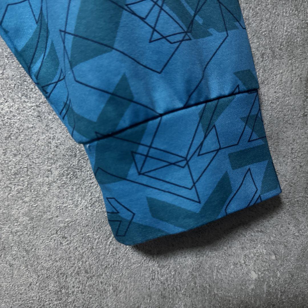 BRIDGESTONE GOLF ブリヂストンゴルフ 総柄 長袖 ポロシャツ