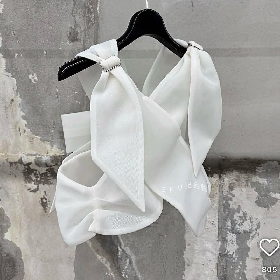 Litmus Her Praha Ribbon Top 白 リボン ハーネス
