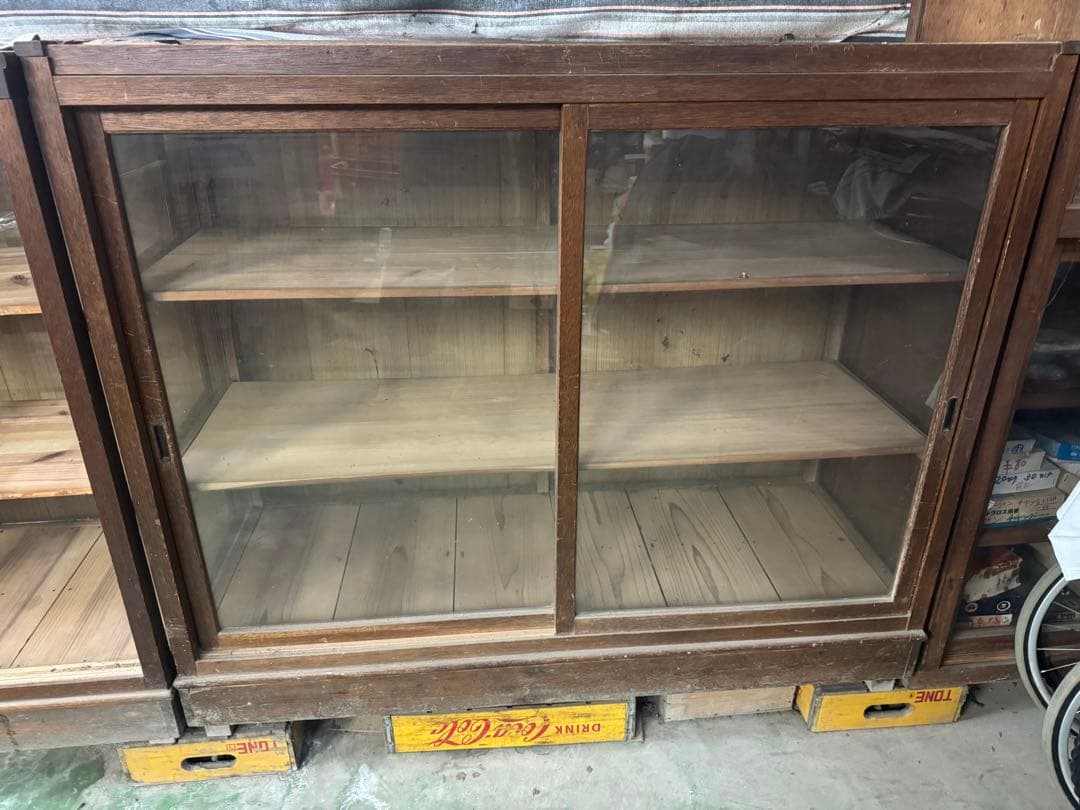 昭和レトロ 商品棚 ショーケース 引き取り限定（右側）