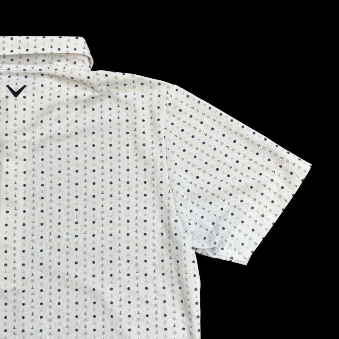 Callaway キャロウェイ 半袖ポロシャツ マリン柄 メンズ Lサイズ