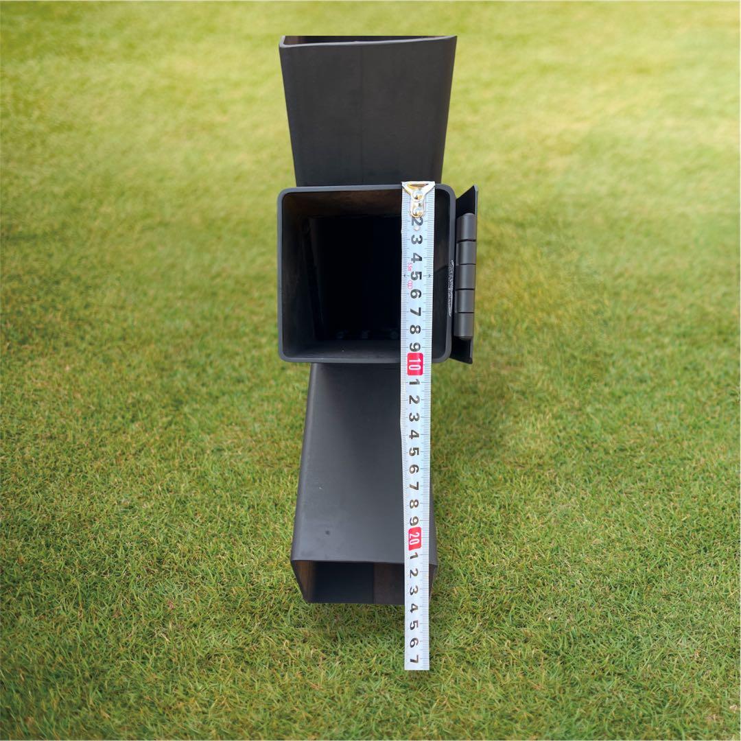 ロケットストーブ　五徳取り外し可能　灰かき棒付き