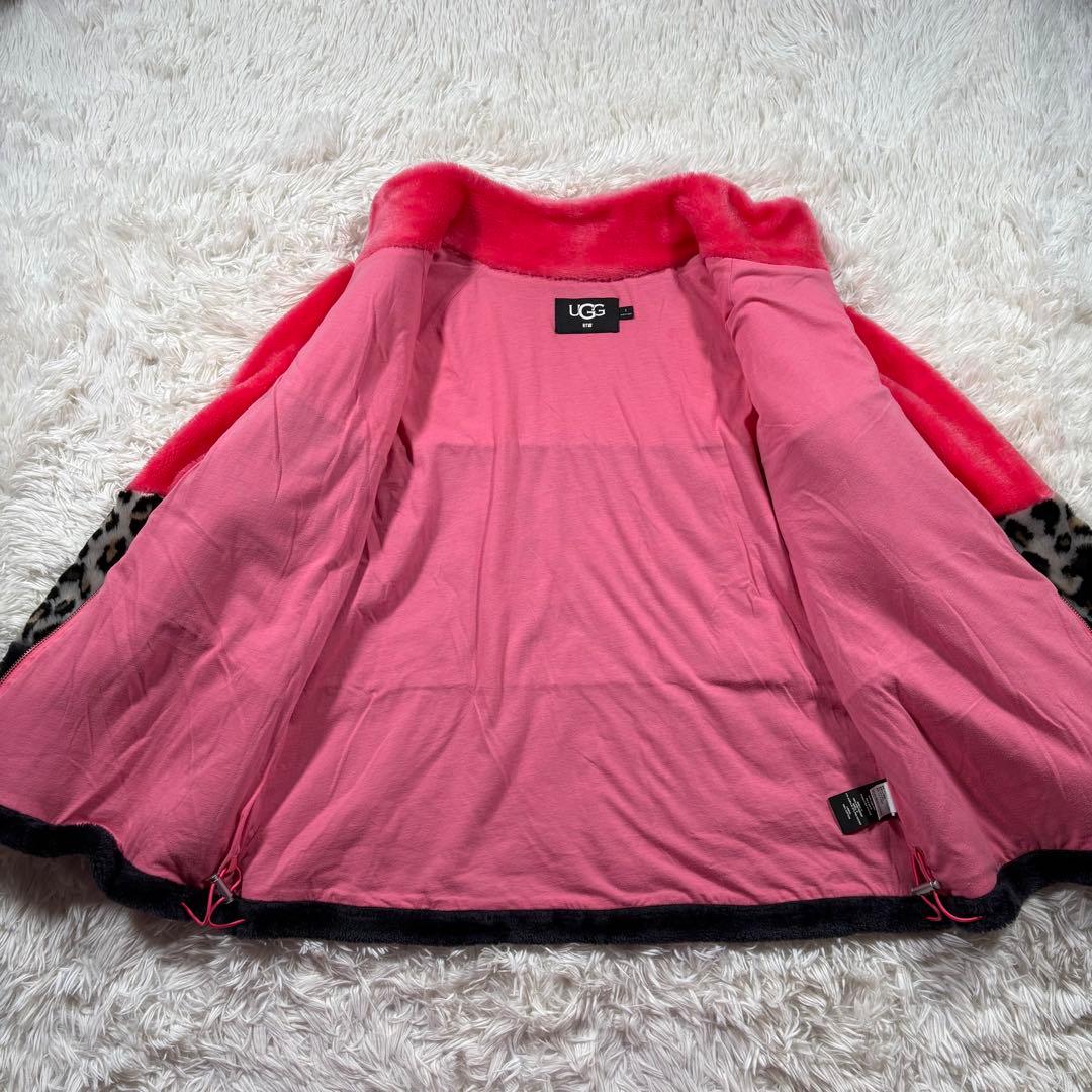 UGG アグ　フェイクファージャケット　ボア　オーバーサイズ　ヒョウ柄　S