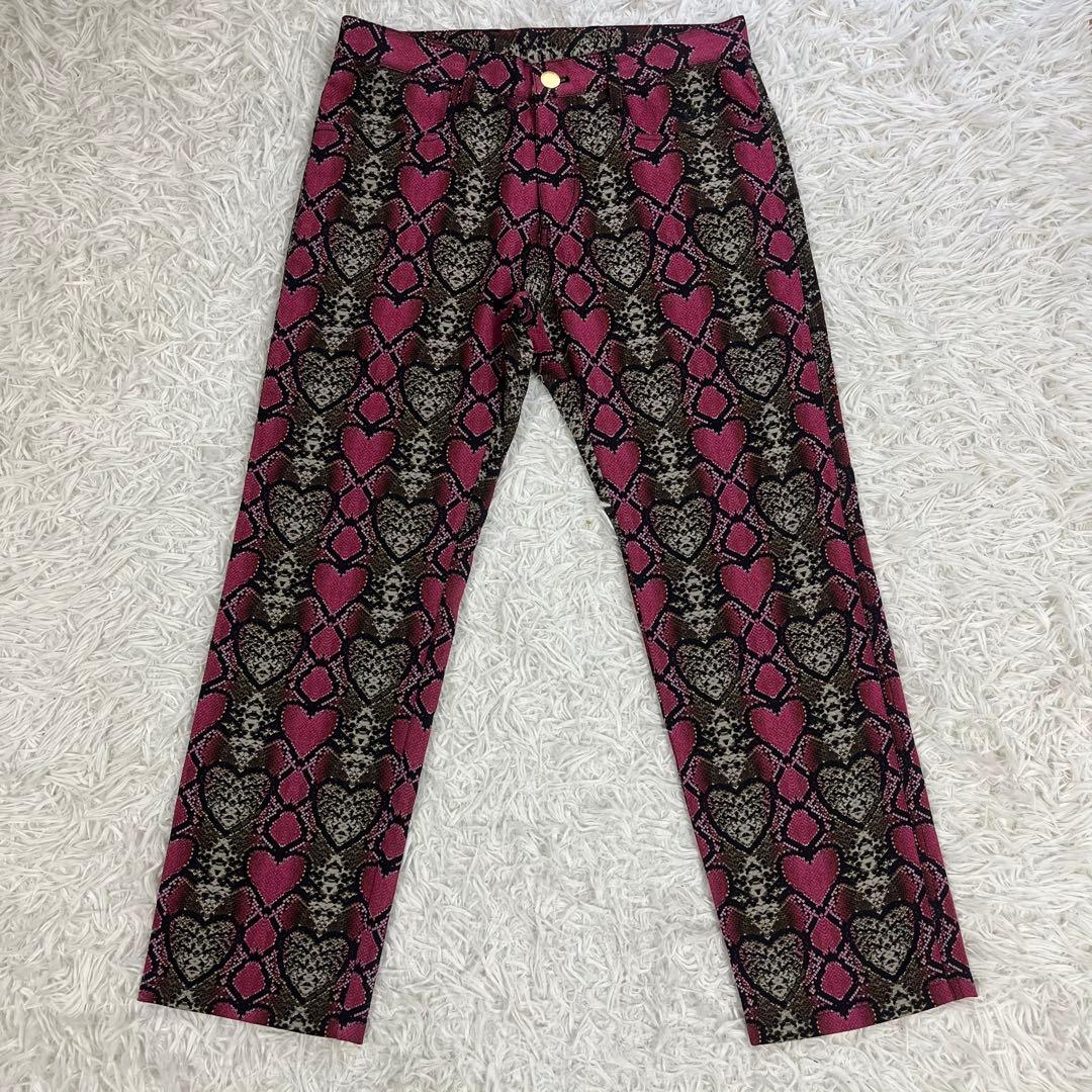 【美品】DANCE WITH DRAGON セットアップ 総柄 M パイソン柄