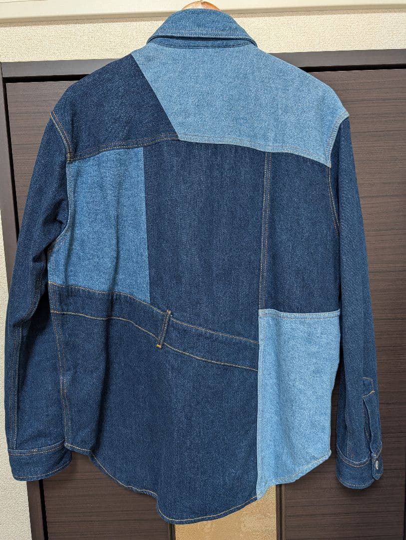 ＥＶＩＳＵデニムパッチワーク ボタンアップシャツ