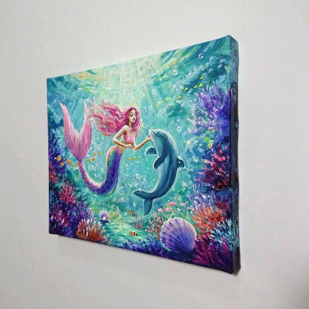 【Princess】アクリル画 F3 風景画 絵画