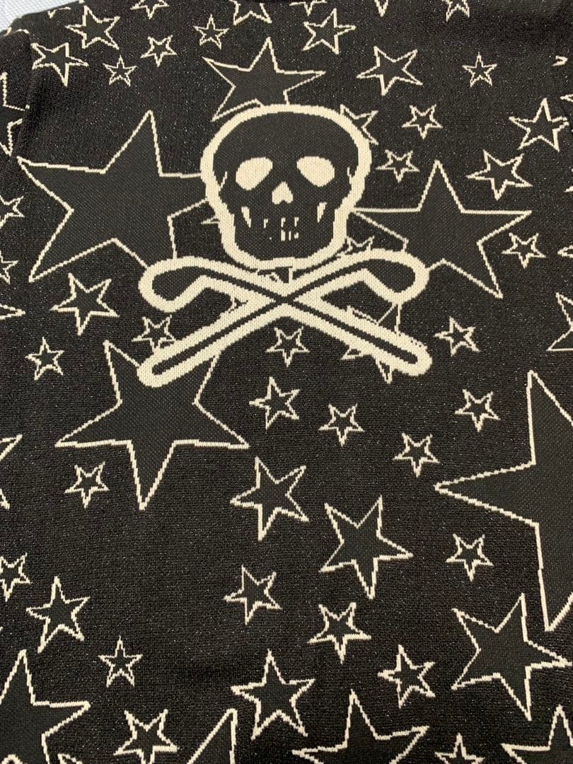 えーな マーク&ロナ Vネックセーター　総スター柄バックスカルロゴ