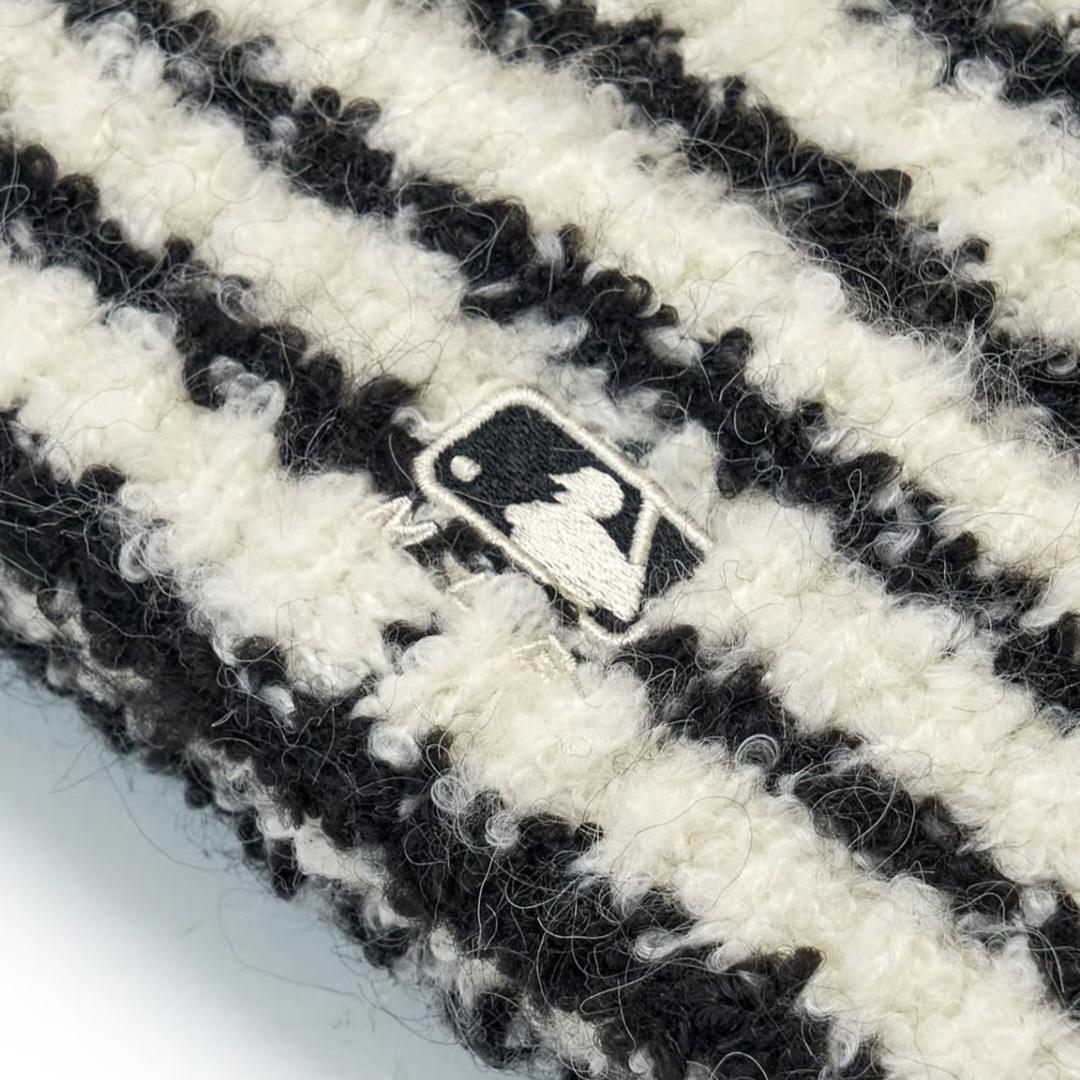 話題沸騰 MLB Korea 白黒 ビーニー 猫耳 韓国 カリナ ギョンミン着用