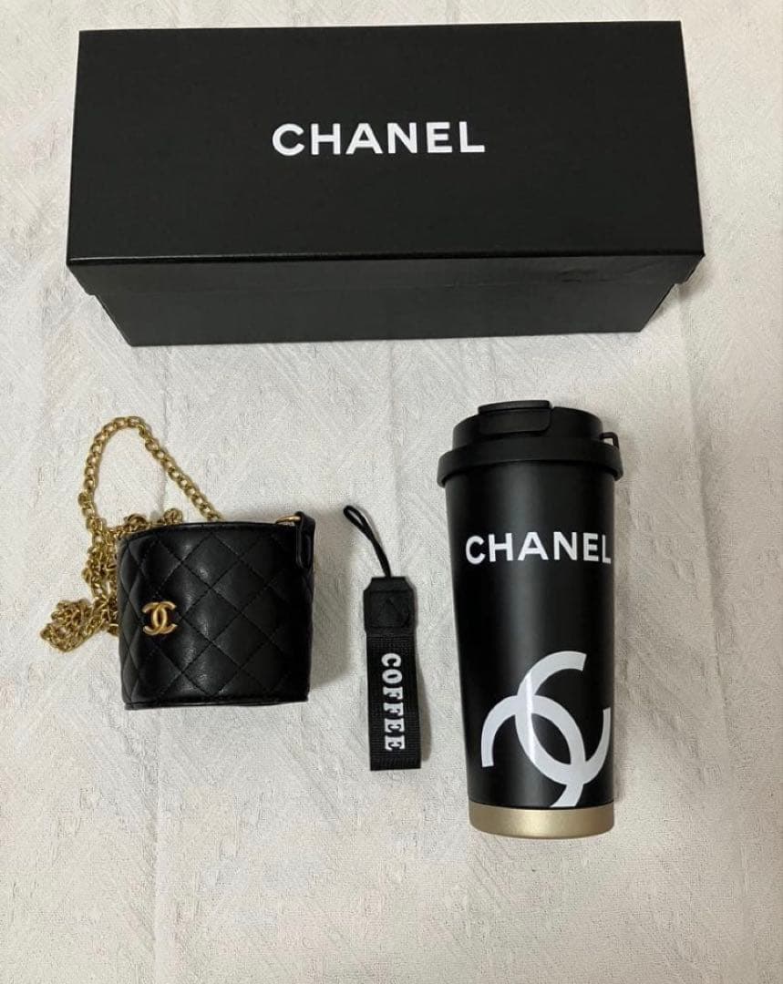 【希少】シャネル ノベルティ マグカップ チェーン付き 非売品 Ss