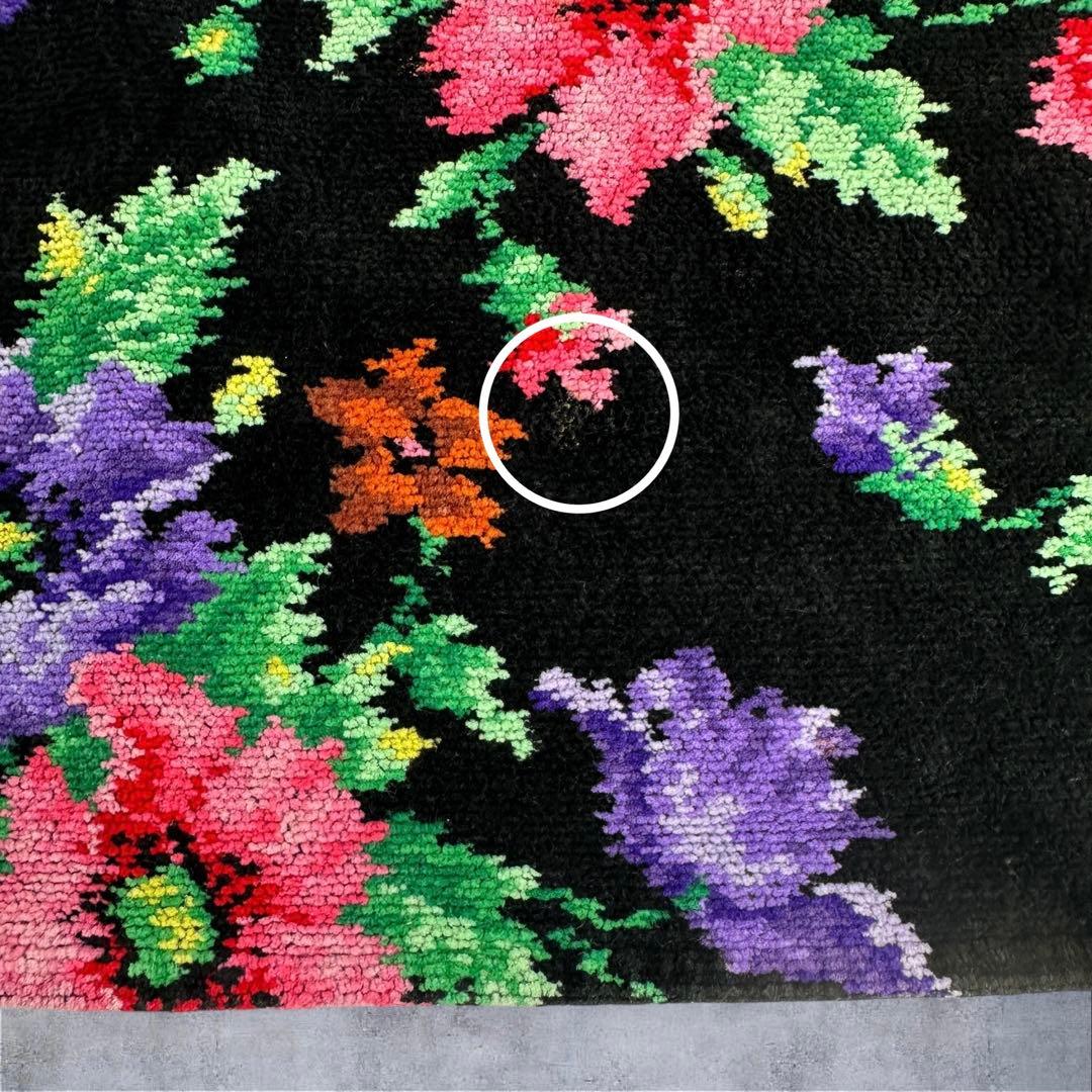 フェイラー FEILER シュニール織 花柄 エプロン ブラック