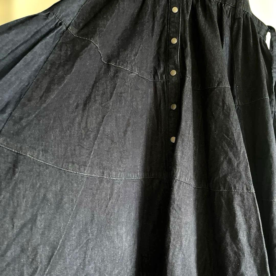 ラベルエチュード 前開きデニムワンピース