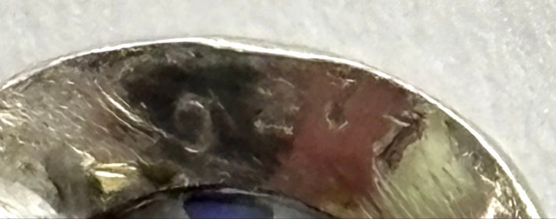 PT900 片耳ピアス　サファイア＆メレと縦長メレ各1点づつ　計2点まとめ