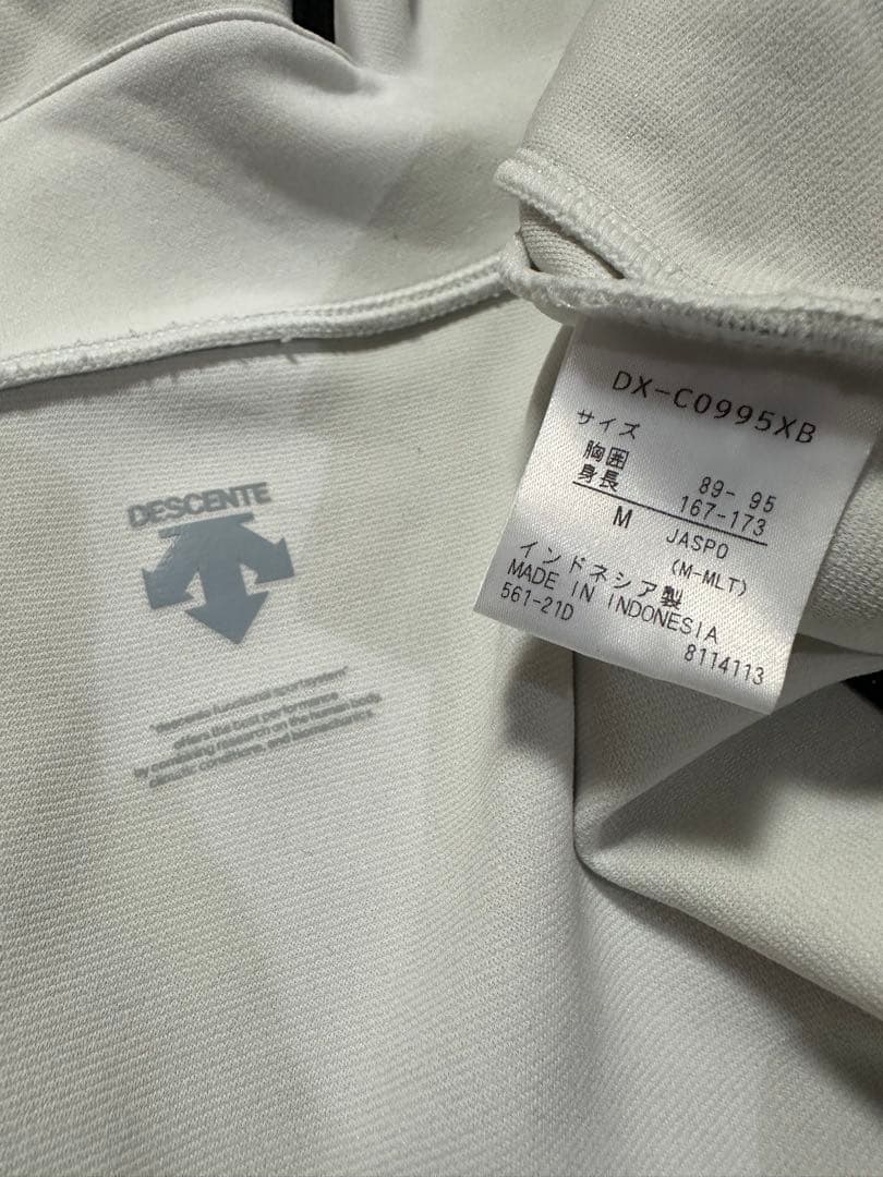 デサント フード付きジャケット　パンツ　セットアップ　M/L ホワイト/ブラック