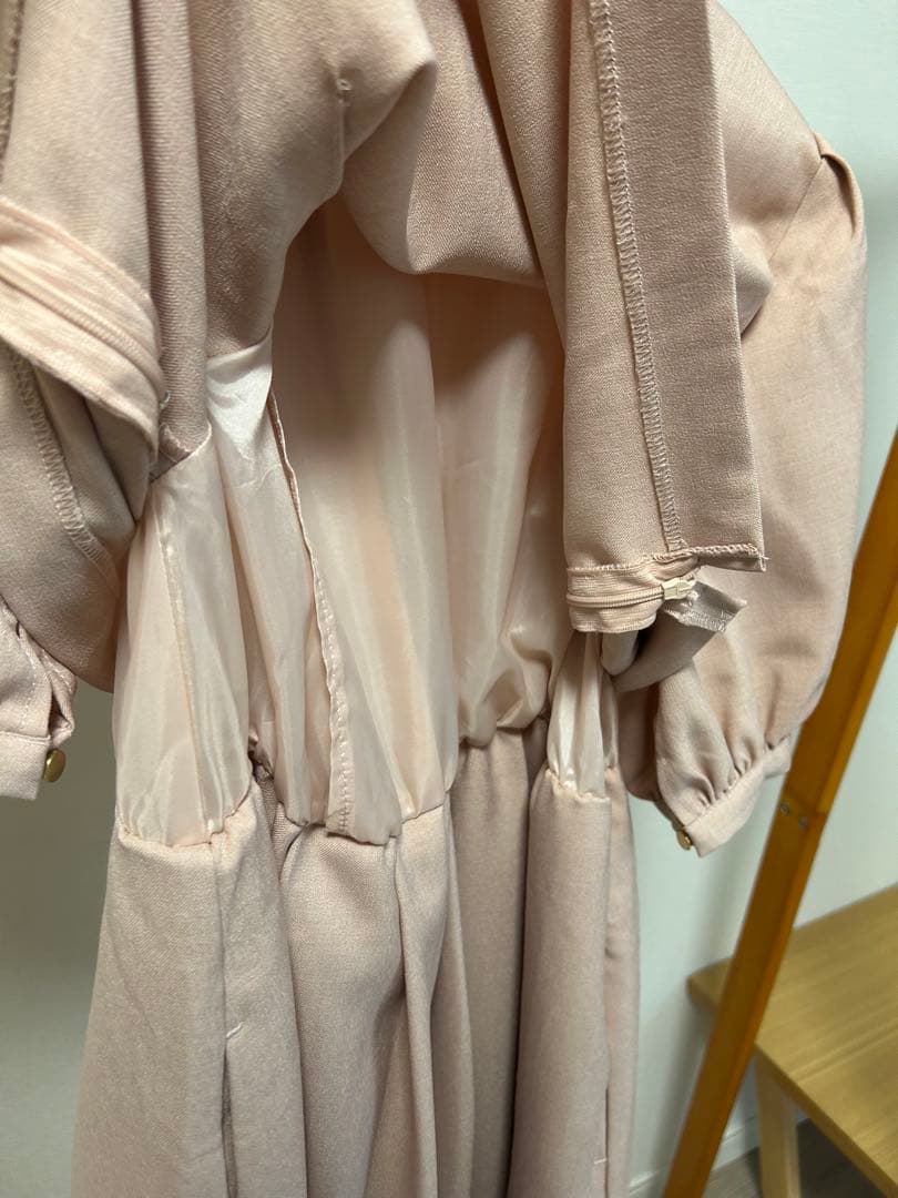 【美品】　授乳服 ワンピース ベージュピンク