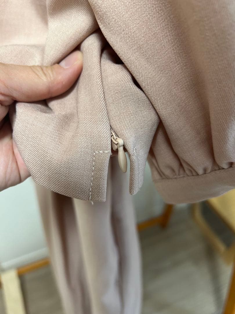 【美品】　授乳服 ワンピース ベージュピンク