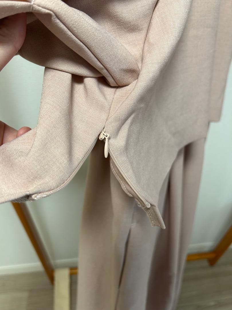 【美品】　授乳服 ワンピース ベージュピンク