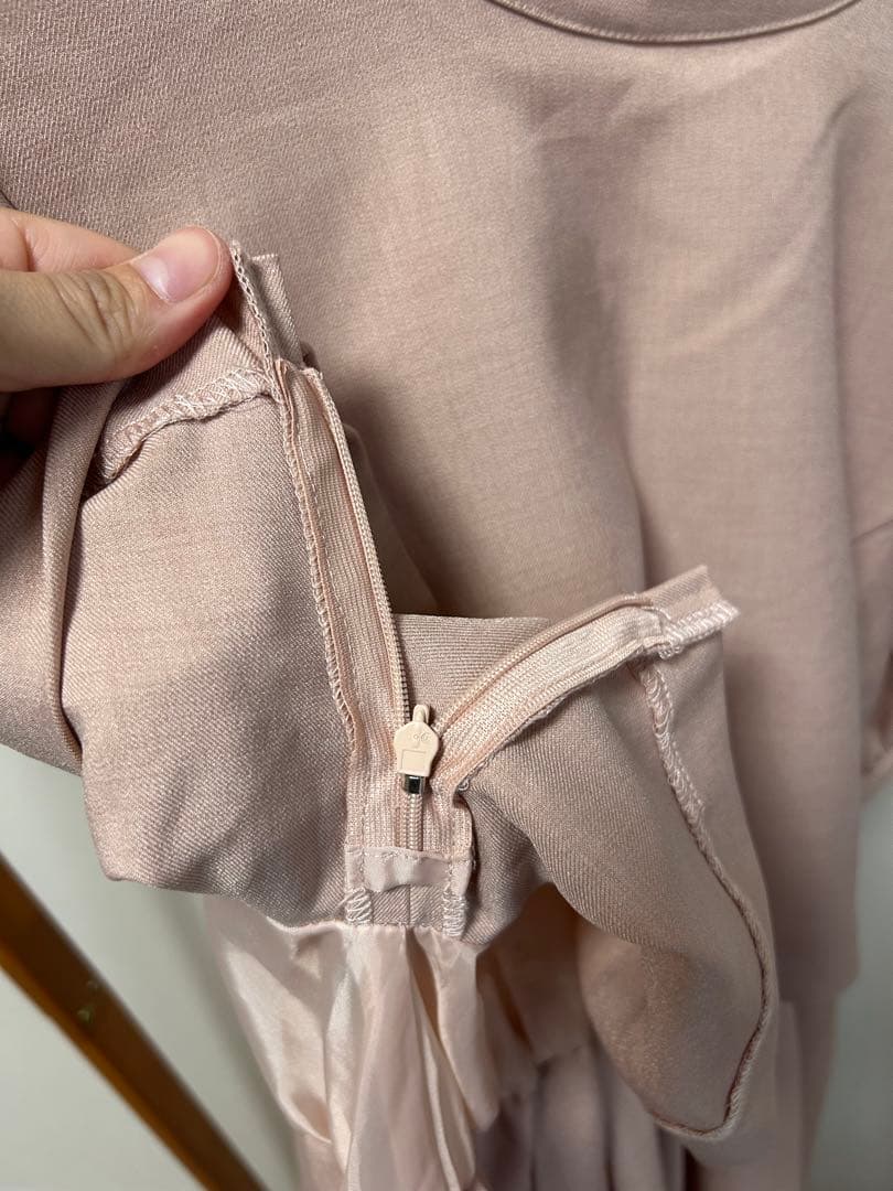 【美品】　授乳服 ワンピース ベージュピンク