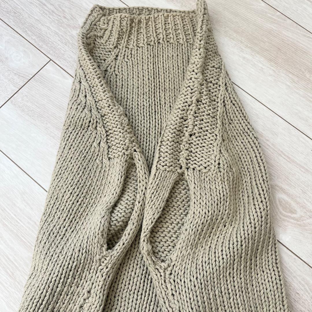 【美品】 MAYDI マイディ ハンドメイド ニット ベスト ポンチョ