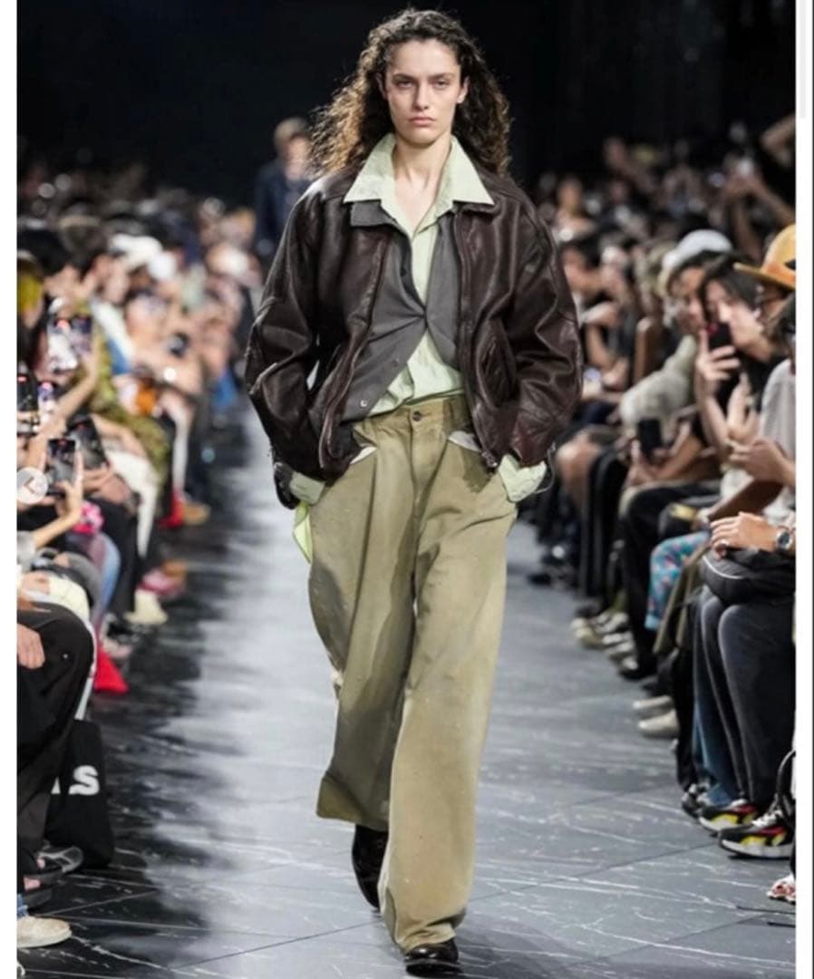 新品ANCELLM26ss LEATHER JACKET D.BRICKサイズ3