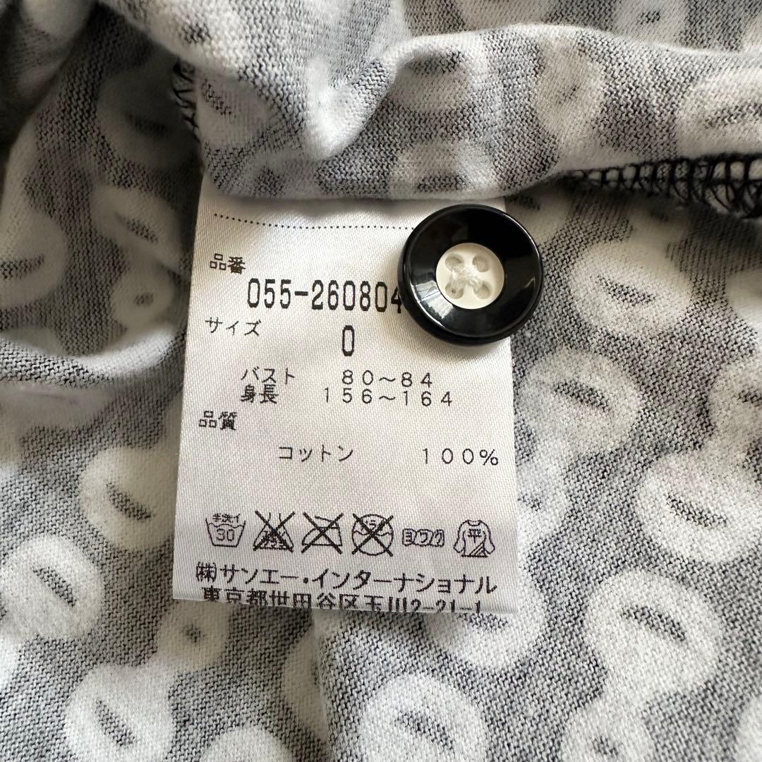 PEARLY GATES 総柄ポロシャツ 0モノトーン ロゴ刺繍 パーリーゲイツ