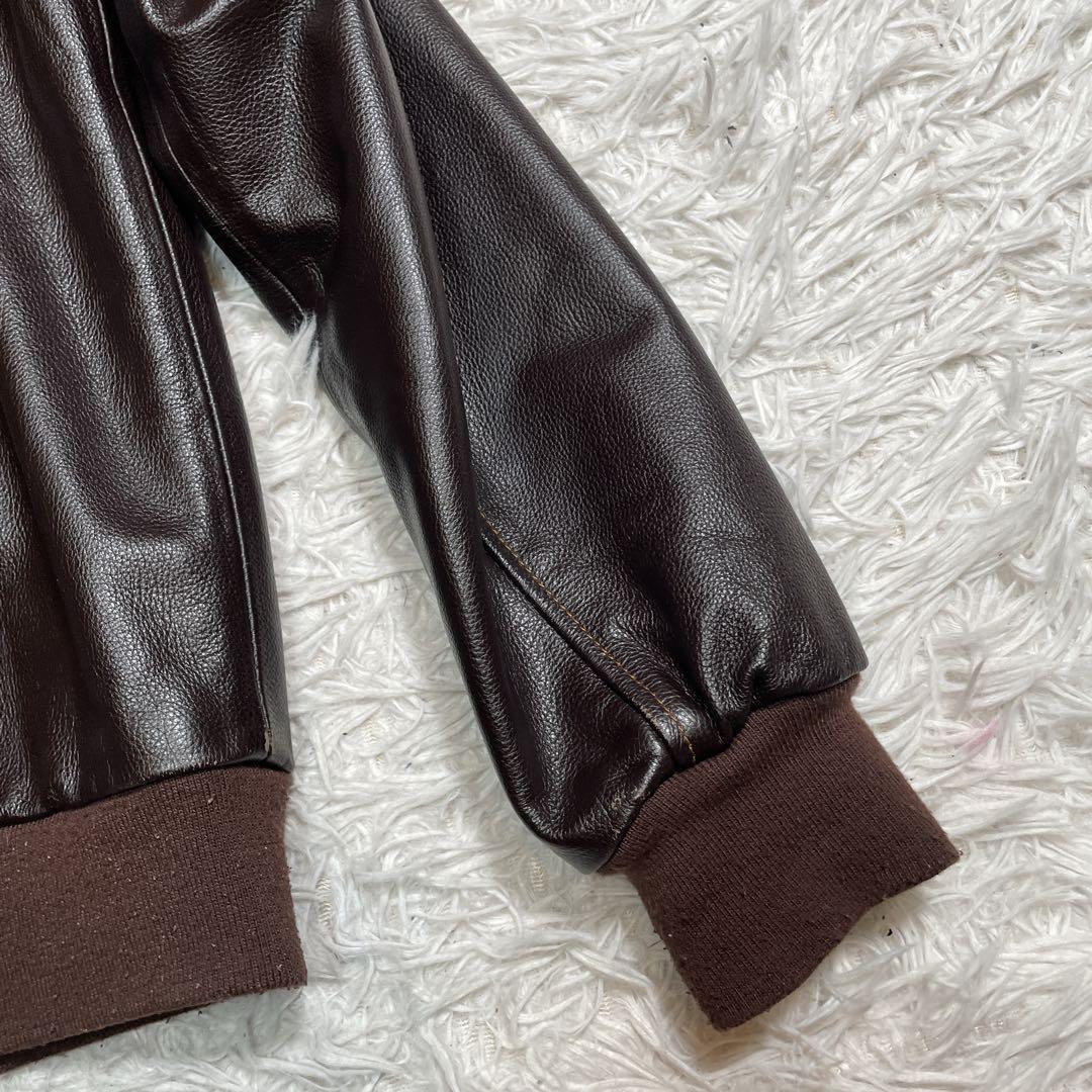 A-2 レザー　フライトジャケット　ブラウン　茶色　XL相当