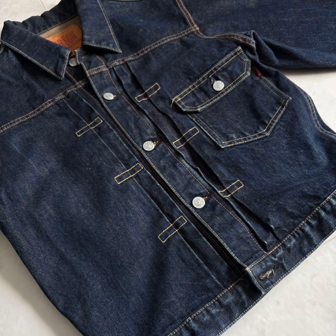 BOBSON 1stタイプ デニムジャケット 濃紺38 日本製 シンチバック