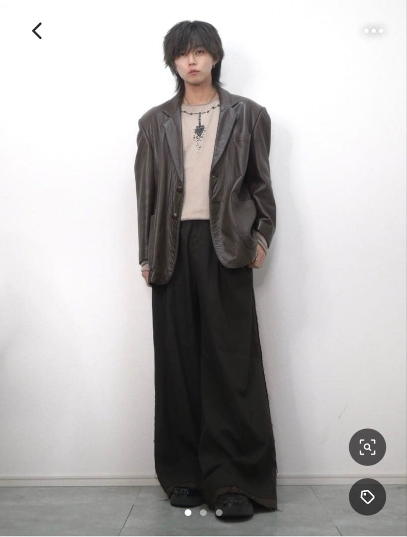 【ユナイテッドアローズ】 レザーテーラードジャケット 羊革 ブラウン