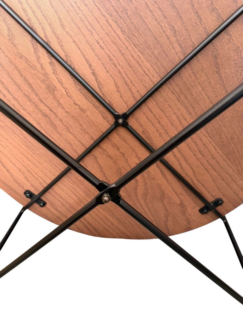 【美品】ニトリ 円形テーブルセット(ヴェルカー7050LBR) 大　ローテーブル