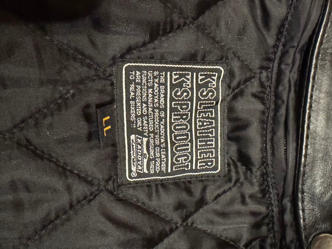 KADOYA カドヤ CHW-JP 牛革 シングルライダースジャケット LL