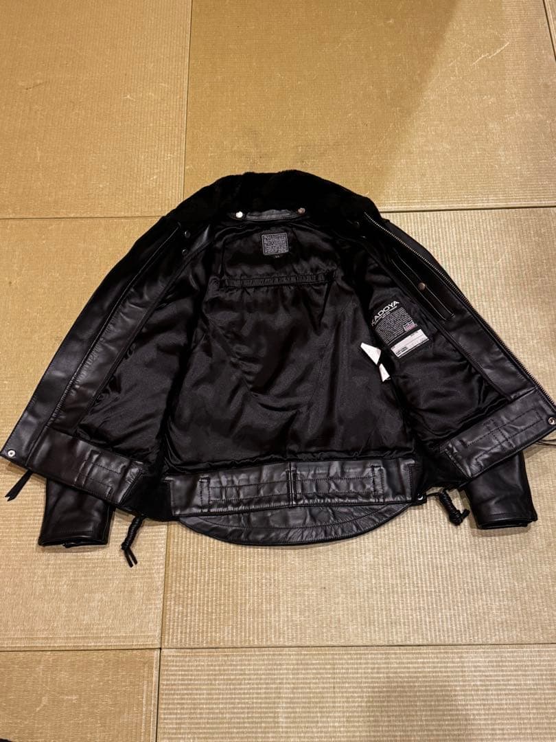 KADOYA カドヤ CHW-JP 牛革 シングルライダースジャケット LL