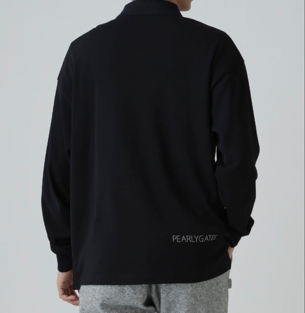 新品 パーリーゲイツ TOUGH TWISTスムース長袖ポロシャツ(4)M/濃紺